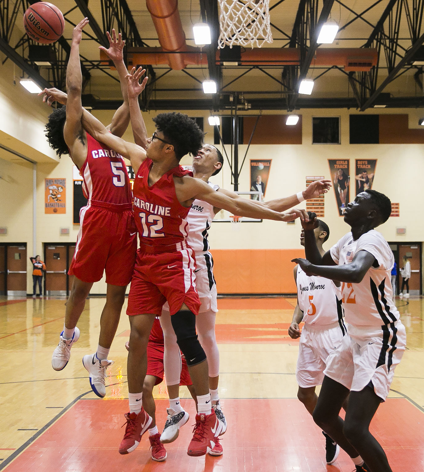 Caroline at James Monroe boys basketball